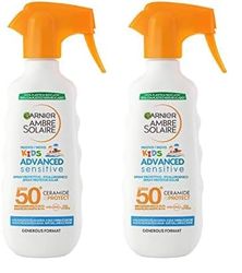 Garnier Ambre Solaire Advanced Sensitive Kids Ceramide Protect Spray Gachette Protettivo SPF50+, 270 ml (Confezione da 2)