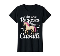 Cavallo Divertente Donna Solo Una Ragazza Che Ama I Cavalli Maglietta