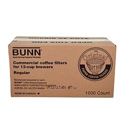 BUNN 1M5002 Commercial Coffee Filters, 12-Cup Size (Case of 1000)