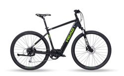 HEAD E I- Peak II E5000, Cross Ebike Uomo, Nero Opaco/Verde, 50 Centimetri