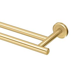 Gatco 4234 Latitude II 24" Double Towel Bar, Brushed Brass, 24 Inch