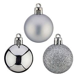 Krist+ Kerstballen Ø 4 cm 12 stuks zilver PVC