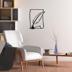 Hanah Home Elegante accesorio decorativo de pared de metal negro, 58 x 70 cm, 100% metal, 1,5 mm de grosor, fácil montaje en pared, perfecto para decoración moderna