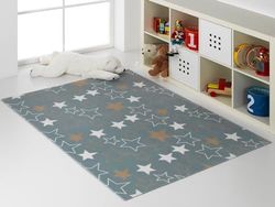 MANTAS MORA Tapijt, polyester, grijs, 80 x 140 cm