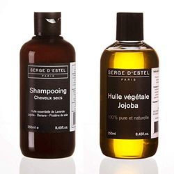 SERGE D'ESTEL PARIS Shampoing Cheveux Secs 250ml Huile de Jojoba 250ml Soin Cheveux Secs et Abimés. Shampoing Naturel aux Huiles Essentielles Huile de Jojoba 100% Pure et Naturelle Fabriqué en France
