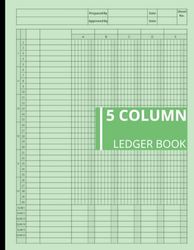 5 Column Ledger Book: Practical Ledger for Everyday Use, Simple Five-Column Ledger Book, Accounting and Finance Management Ledger, Accounting Analysis Book, Sales and Expense Journal