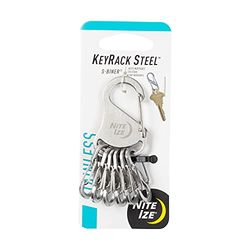 Nite Ize KRS-03-11 9001211 Clip porte-clés, taille 1, unisexe, adulte, argenté/acier inoxydable