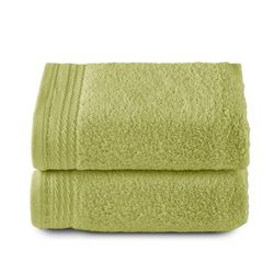 Top Towel - Premium - Grandes Serviettes de Bain - Serviettes de Bain - 2 Serviettes pour Le Visage ou Le Bidet - 30x50 cm - 100% Coton - 600 Grammes - Citron Vert