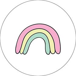 Bonateks, Runt digitalt tryckt musmatta, halkfri undersida, för kontor och hem, diameter: 22 cm
