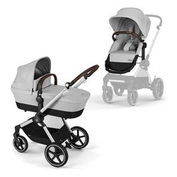 CYBEX Gold Barnvagn EOS Lux 2-i-1, Ressystem, Från födseln till 22 kg (ca 4 år), Lava Grey