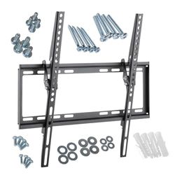Maclean MC-774 TV muurbeugel voor OLED QLED LCD LED plasma tv 32-55 inch tot 35 kg ultra dun VESA 400x400, instelbare kanteling tot -8 °