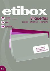 ETIBOX 119758-400 white self-adhesive labels - 105 X 148.5 mm - Straight corners - Printers: Laser, Copiers, Inkjet.