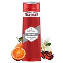 Old Spice Oasis Shampooing 3 en 1 multi-usages pour cheveux, visage et corps, 400 ml, fraîcheur longue durée, parfum de qualité parfumée, nettoyage en profondeur