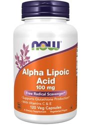 Acido alfa-lipoico de Now Foods (ácido alfa-lipoico), 100 mg, 120 cápsulas veganas