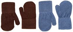 Celavi Unisex barn Magic 2-pack Mittens, Kina blå, 3, Kina blå