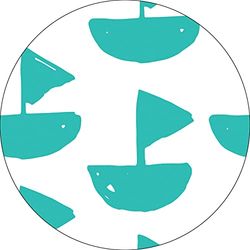 Bonateks, Round Digital Printed Mouse Pad, Non-Slip Base, for Office and Home, Diameter:22cm