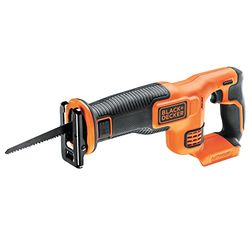 Black+Decker Li-Ion accu-reciprozaag (18V, 22 mm heflengte, max. 110 mm zaagdiepte, flexibele zaagschoen, ergonomische rubberen handgreep, zonder accu en oplader) BDCR18N