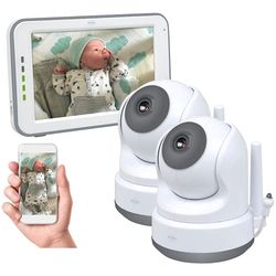ELRO Moniteur pour bébé BC3000-2 Royal avec écran tactile HD de 12,7 cm et application avec caméra supplémentaire, 1 pièce (lot de 1)