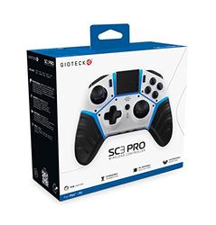 Gioteck SC3 Wireless Pro Controller for PS4, PC, Mobile - White - Bluetooth Compatible