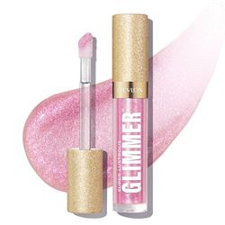 Revlon Super Lustrous Glimmer Gloss – Gloss repulpant lèvres hydratant, lip gloss brillant, maquillage pour les lèvres, 002 Pink Prisma, 3,8 ml