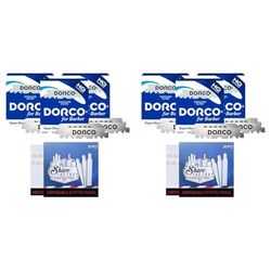 Dorco Lamette 3x100 Stainless Steel Single Edge Razor Blades + 20 Fiammiferi Emostatici Shave Factory (Confezione da 2)