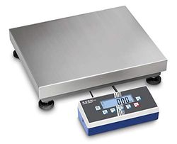 Kern EOC 60K-3L - Báscula de paquete (indicador fino, con dispositivo de evaluación flip/flop, rango de pesaje: 30 kg/60 kg, legibilidad: 1 g/2 g, placa de pesaje: acero inoxidable
