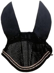HKM Rosegold Glamour Style Bonnet anti mouches Noir/Or Rose Cheval