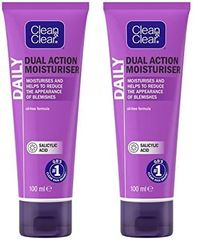 Clean & Clear Dual Action Moisturiser, 100ml (Pack of 2)