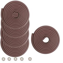 HIMRY 25 Mètre Rouleau en Mousse Anti Choc Protecteurs Bords de Table, L-Forme Rouleau Mousse Bord Protecteur, Anti-Crash Protection sur Bords De Table, 5x5m, Brun KXD7000 Brown