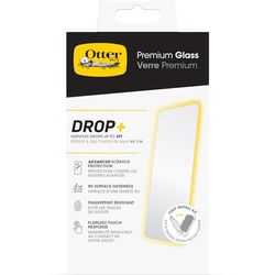 Otterbox Protector de Pantalla de Cristal Templado Premium Glass para iPhone 15 Pro Max, Protección avanzada contra arañazos, Protege de caídas de hasta 0,9m, Antimicrobiano