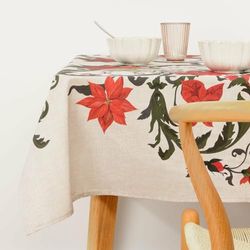 Muaré Christmas Symetric Stain Resistant Resin Tablecloth 100 x 140 cm