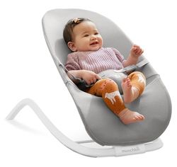 Munchkin 2-in-1 Spring Baby Bouncer Rocker - Gentle Baby Swing from Birth to 9kg (20lb). Baby Rocker with 3 Recline Positions, Lightweight Baby Bouncer Chair, Folds Flat for Easy Storage & Travel