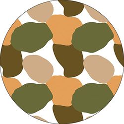 Bonateks, Ronde digitaal bedrukte muismat, antislip onderkant, voor kantoor en thuis, diameter: 22 cm