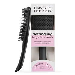 Tangle Teezer Cepillo Grande Ultimate Detangler - Cepillo Desenredante Grande para Cabello Grueso, Rizado y Largo - Pelo Seco y Mojado - Púas de Doble Altura, Menos Rotura y Sin Nudos - Negro Gloss
