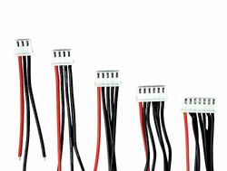 YUNIQUE GREEN-CLEAN-POWER - Set of 10 Balancing Charger Cables 22 AWG | JST XH Connector | Lipo Drone, Radio Adapter | 2S-6S, White Red Black