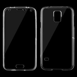 Carcasa de telefono for Galaxy S5 / G900 0.75mm Funda Protectora de TPU Transparente Ultrafina de Doble Cara (Transparente) (Color : Transparent)