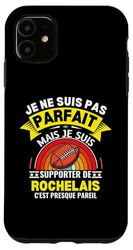 Coque pour iPhone 11 Rochelais Rochelle Rugby Drôle Je Suis Supporter Rochelais