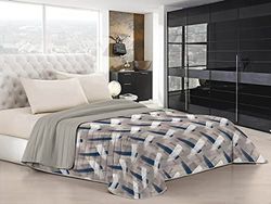 Italian Bed Linen Edredão de verão "Fantasy", microfibra, pennellate, duplo pequeno