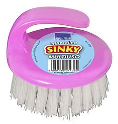 Parodi & Parodi Sinky, Brosse de Surface Ronde, Brosse de Couleur Rose, adaptée au Nettoyage du Linge à la Main, fabriquée en Italie, Neutre, Standard