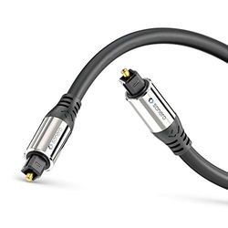 Sonero Premium optische Toslink-kabel, 1,00 m, vergulde contacten, zwart S-OC100-010