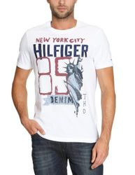 Tommy Jeans herr 1/2-arm, Vit (klassisk vit), XXL