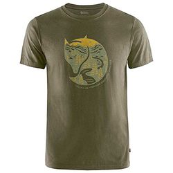 Fjällräven Arctic Fox T-shirt, Maglietta Uomo, Verde Oliva Scuro, S