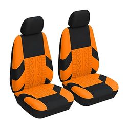 BESULEN Fundas de Asiento Delantero de automóvil, 2 Protectores de Asiento de Cubo de poliéster, Suaves y Transpirables, Cojines de Asiento Deportivos, Accesorios Interiores de