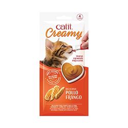 Catit Creamy Delizia per gatti, confezione da 4, pollo