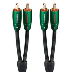 AudioQuest 5 m Evergreen RCA cabo de áudio 2 x RCA preto - cabos de áudio (2 x RCA, 2 x RCA, cobre, 5 m, preto)