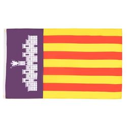 AZ FLAG - Drapeau Mayorque - 150x90 cm - Drapeau Majorcain 100% Polyester Avec Oeillets Métalliques Intégrés - Pavillon 110 g