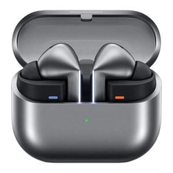 Samsung Galaxy Buds3 Pro bezprzewodowe słuchawki Bluetooth, aktywna redukcja szumów (ANC), adaptacyjna redukcja szumów, dźwięk 360, słuchawki douszne z dźwiękiem Hi-Fi, srebrne, wersja DE