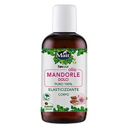 Forsan, Olio Mandorle Dolci, Olio Elasticizzante per il Corpo, Olio di Origine Vegetale e Senza Profumo, Nutre ed Idrata la Pelle, Ideale per Prevenire le Smagliature, Adatto per Pelle Secca, 250 ml