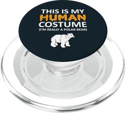 Este es mi disfraz humano, soy realmente un oso polar para Halloween PopSockets PopGrip para MagSafe