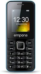 Emporia TELME MD212 mobiele telefoon 3G Dual Sim, 1,8 inch kleurendisplay, Bluetooth HSP, camera, Bluetooth, zwart/blauw (Italië)